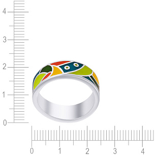 Кольцо из серебра с эмалью