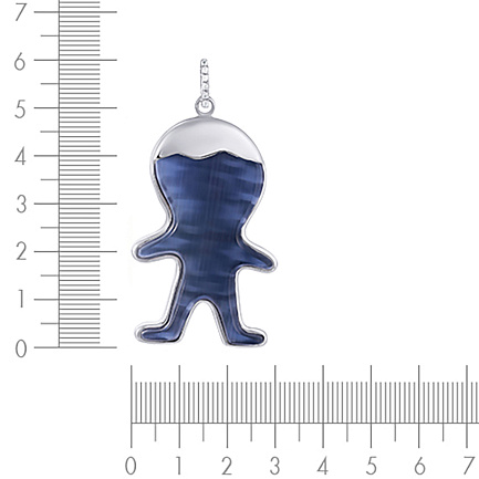 Подвеска из серебра с фианитом