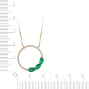 Колье из желтого золота с бриллиантами, плетение якорное