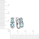 Серьги с английским замком из белого золота с бриллиантами