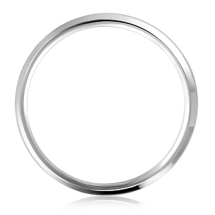 Кольцо обручальное из белого золота с бриллиантом