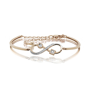 Браслет из красного золота с бриллиантом