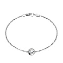 Серьги детские из красного золота с фианитом