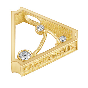 Подвеска из желтого золота с бриллиантами