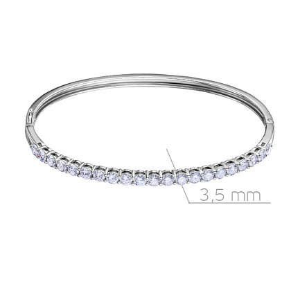 Браслет декоративный из белого золота с бриллиантами