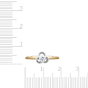 Кольцо помолвочное из желтого золота с бриллиантом