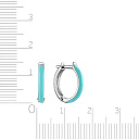 Серьги с английским замком из серебра с эмалью