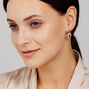 Серьги с английским замком из красного золота с бриллиантами