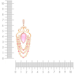 Подвеска из красного золота с сапфиром