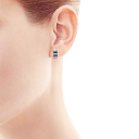 Серьги из серебра с фианитом