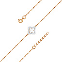 Браслет декоративный из серебра с фианитами