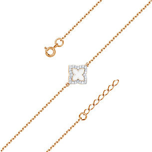 Браслет декоративный из серебра с эмалью