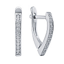 Серьги из белого золота с бриллиантами