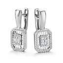 Серьги из белого золота с бриллиантами