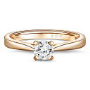 Кольцо из красного золота с бриллиантом