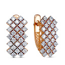 Серьги из красного золота с бриллиантами