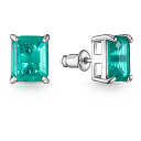 Серьги из серебра с фианитом