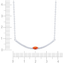 Колье из серебра с фианитом