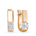 Серьги из красного золота с бриллиантами