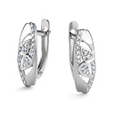 Серьги из белого золота с бриллиантами