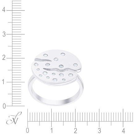 Кольцо из серебра с фианитом