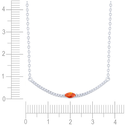 Колье из серебра с фианитом