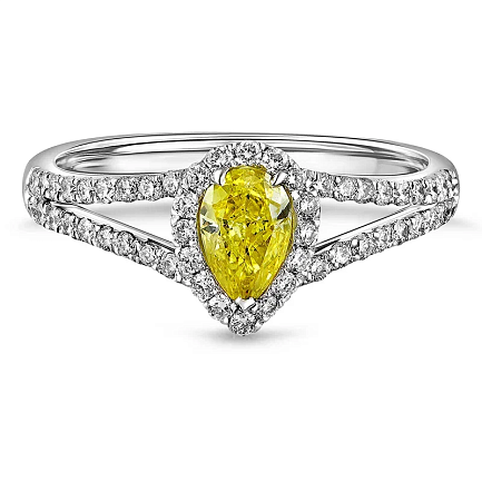 Кольцо из белого золота с бриллиантами