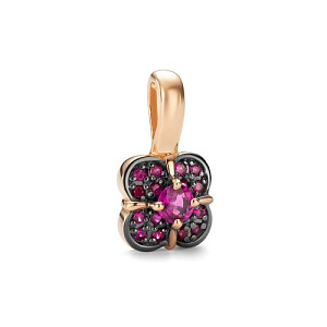 Подвеска из красного золота с рубинами