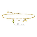 Браслет декоративный из желтого золота с бриллиантами, плетение якорное