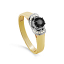 Кольцо из желтого золота с бриллиантами