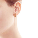 Серьги с английским замком из красного золота