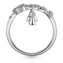 Кольцо из серебра с фианитом