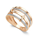 Кольцо из красного золота с бриллиантами