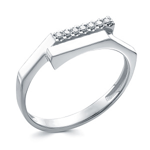 Кольцо из белого золота с бриллиантами