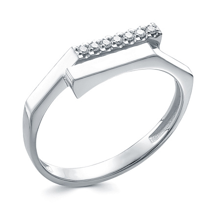 Кольцо из белого золота с бриллиантами