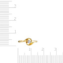 Кольцо помолвочное из желтого золота с бриллиантом