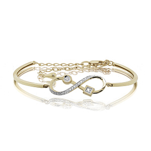 Браслет из желтого золота с бриллиантами