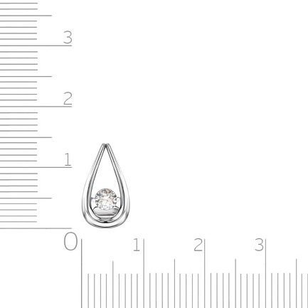 Подвеска из белого золота с бриллиантом