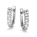 Серьги с английским замком из белого золота