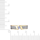 Кольцо из желтого золота с фианитом