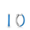 Серьги с английским замком из серебра с топазом