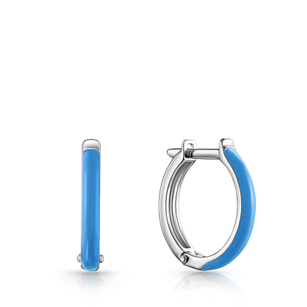 Серьги с английским замком из серебра с топазом