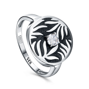 Кольцо из серебра с фианитом