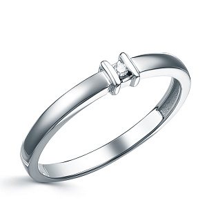 Кольцо из белого золота с бриллиантом