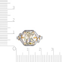 Кольцо из желтого золота с фианитом