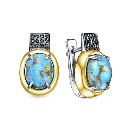 Серьги с английским замком из серебра