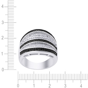 Кольцо из серебра с фианитом