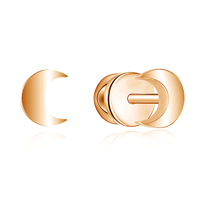 Серьги-пусеты из красного золота