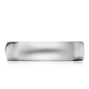 Кольцо обручальное гладкое из белого золота