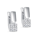 Серьги с английским замком из серебра